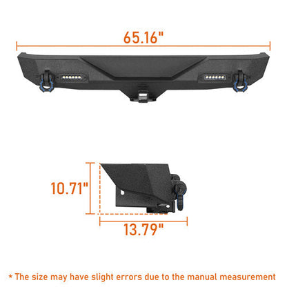 Hooke Road Rock Crawler Stubby Front Bumper & Different Trail Rear Bumper Combo(07-18 Jeep Wrangler JK JKU)