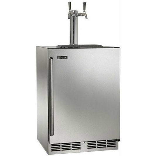 Perlick 24" Beer Dispensers with 2 Sixth-Barrel Capacity, Stainless Steel Door Swing - HC24TO-4-1-2