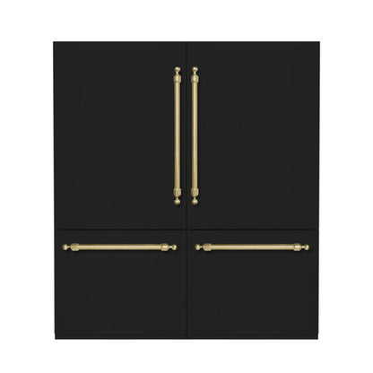 Hallman 72" Built-in, Side by Side Refrigerator with total of 28.4 Cu. Ft. and Freezer with a total of 11.2 Cu.Ft, Contemporary European Design, Panel Ready