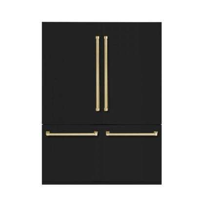 Hallman 4-Pc Kitchen Package w/ 48" Pro Range, 60" Free-Standing Refrigerator, 24" Dishwasher and 48" Hood Bold Stainless Steel