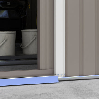 Outsunny EverBase 11' x 13' Outdoor Storage Shed with Double Lockable Door & Air Vents, Light Gray - 845-031V01LG