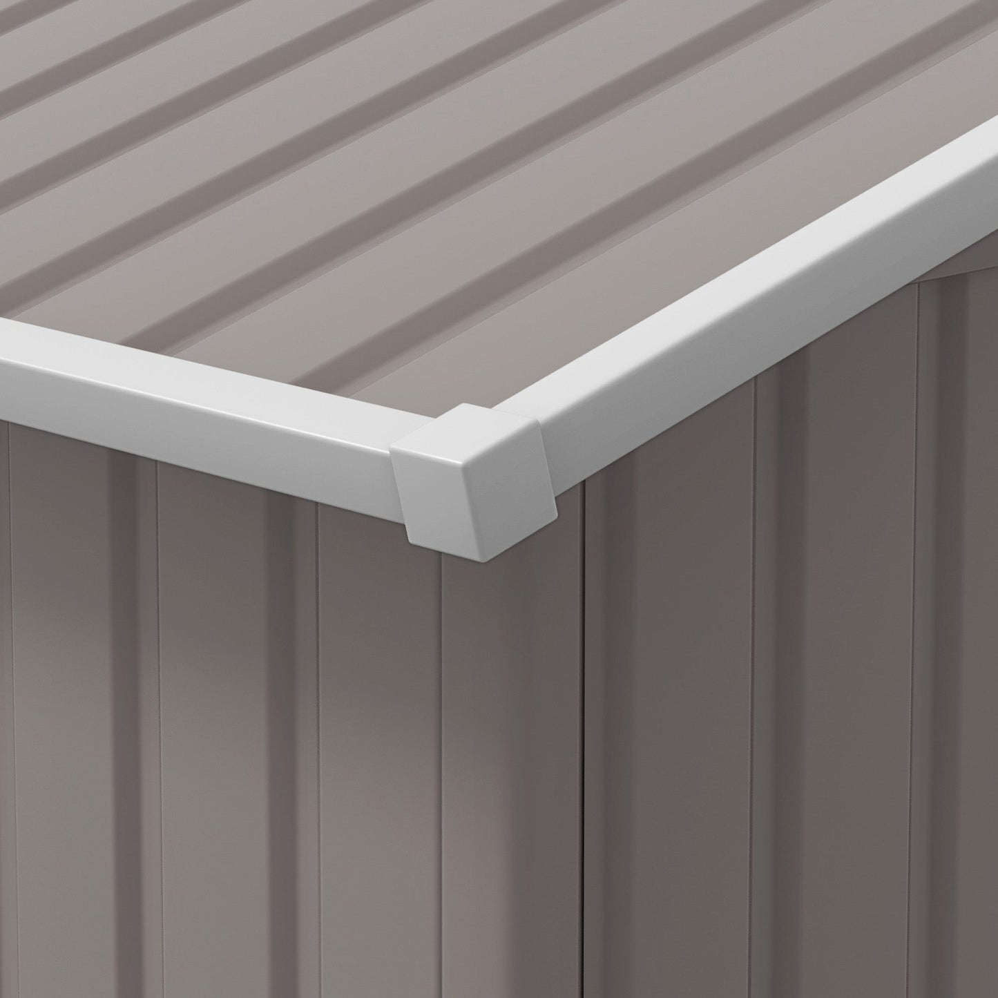 Outsunny EverBase 11' x 13' Outdoor Storage Shed with Double Lockable Door & Air Vents, Light Gray - 845-031V01LG