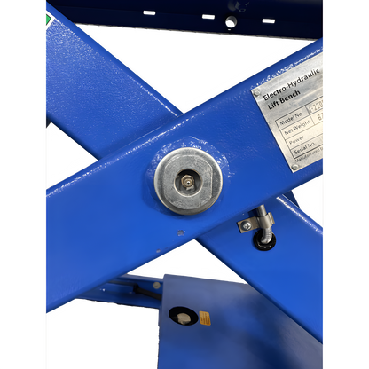 iDEAL Elec-Hydra Motorcycle Lift Bench w/Integrated Motor & Retractable Ramp - M-2200IEH-XR-1