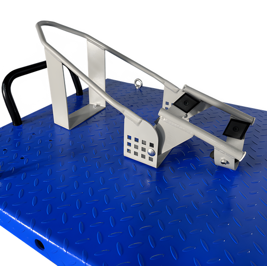 iDEAL Elec-Hydra Motorcycle Lift Bench w/Integrated Motor & Retractable Ramp - M-2200IEH-XR-1