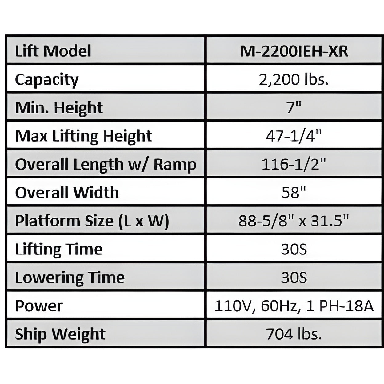 iDEAL Elec-Hydra Motorcycle Lift Bench w/Integrated Motor & Retractable Ramp - M-2200IEH-XR-1