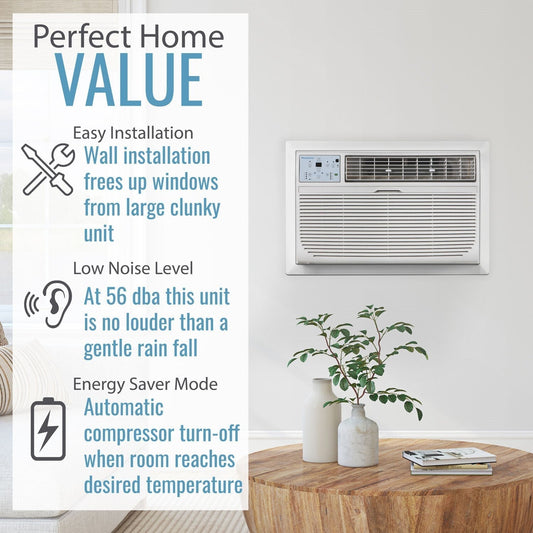 Keystone - 10,000 BTU Through The Wall Air Conditioner,EStar,230V, R32 Thru-The-Wall - KSTAT10-2D