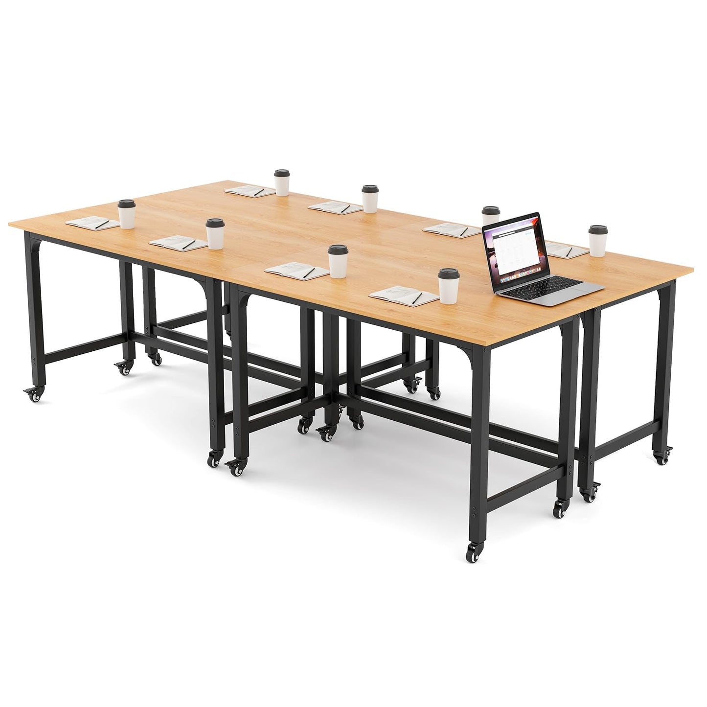 Tangkula Mobile Computer Desk, Simple Style Rolling Home Office Desk Study Table Writing Desk - CB10481NA