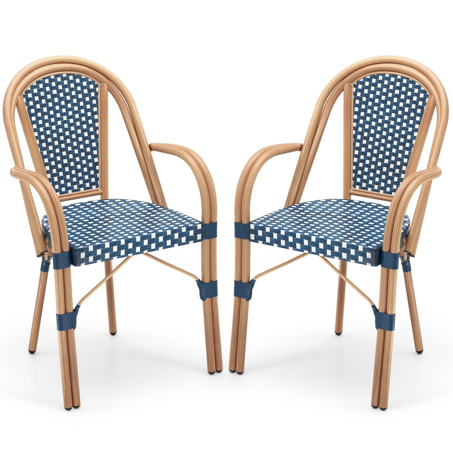 Tangkula Outdoor French Bistro Chairs Set of 2/4