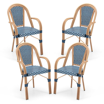 Tangkula Outdoor French Bistro Chairs Set of 2/4
