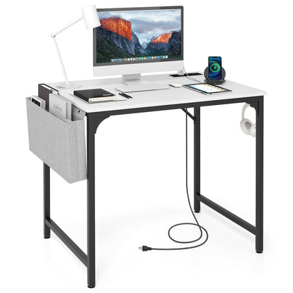 Tangkula Conference Table Set of 1/2/4/6, Modern Boardroom Desk with Storage Bag, Head phone Hook - JV11275US-CF