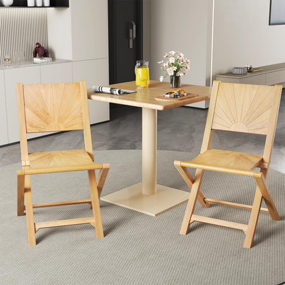Tangkula 2/4 Pieces Folding Patio Chairs(Sun Back) - 2*JV12297