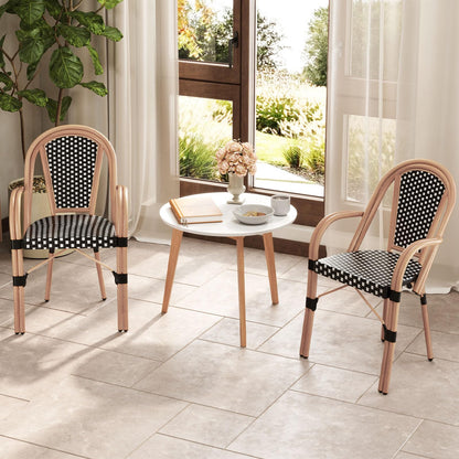 Tangkula Outdoor French Bistro Chairs Set of 2/4