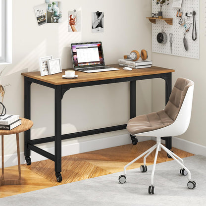 Tangkula Mobile Computer Desk, Simple Style Rolling Home Office Desk Study Table Writing Desk - CB10481NA