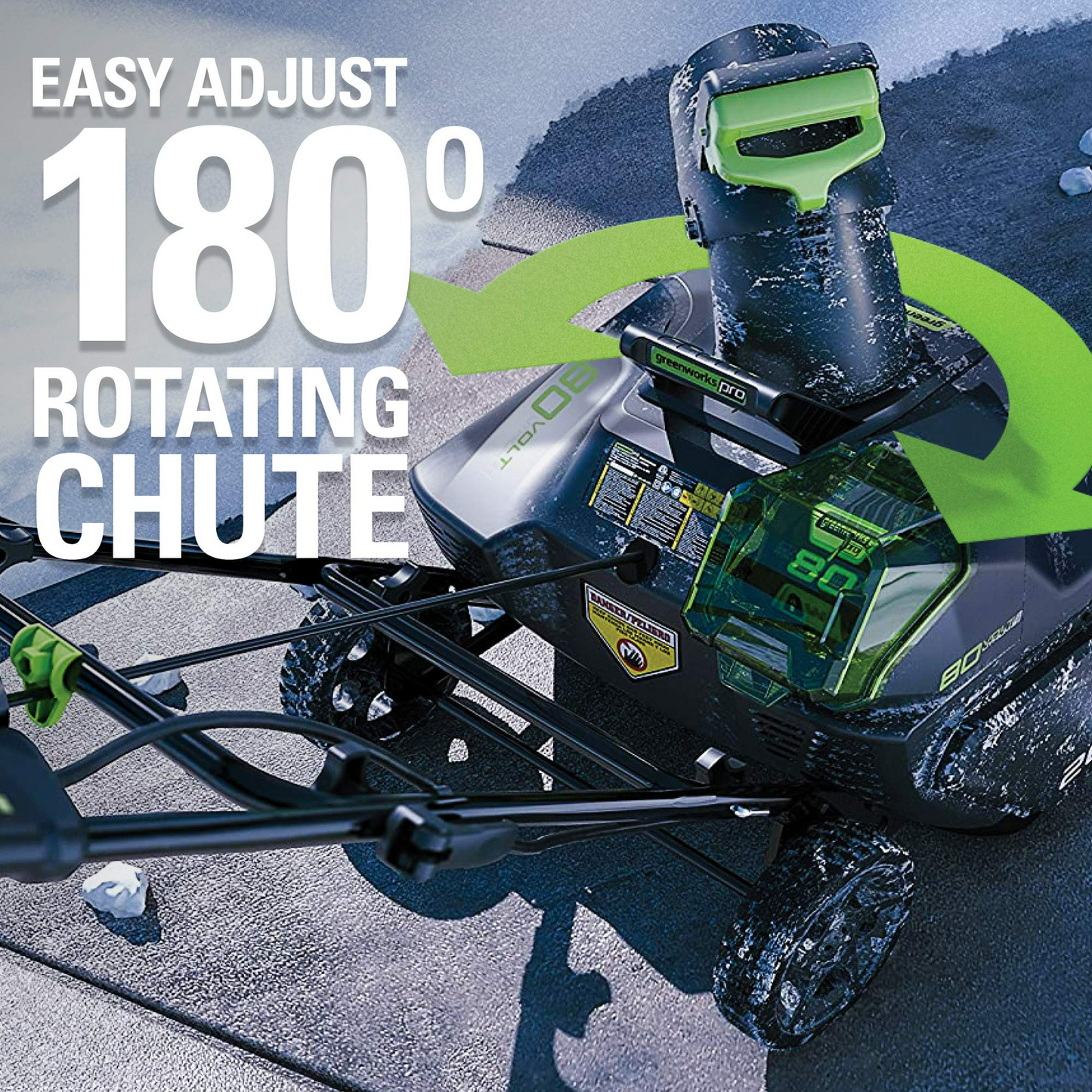 Greenworks 80V 20" Cordless Battery Single-Stage Snow Blower w/ 2.0Ah Battery & Charger - 2600402