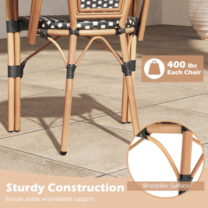 Tangkula Outdoor French Bistro Chairs Set of 2/4