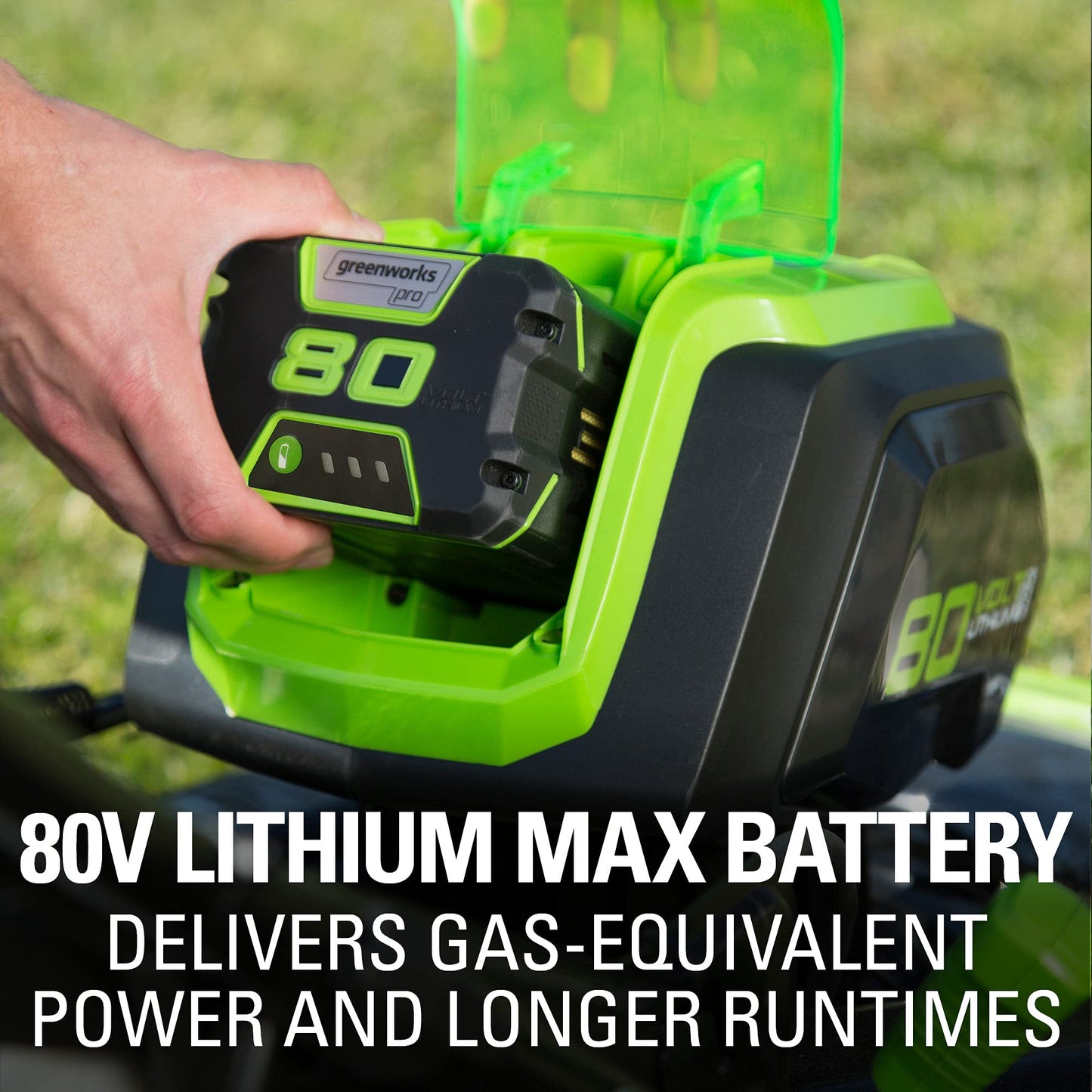Greenworks Pro 80V 21" Brushless Push Lawn Mower w/ (2) 2.0Ah Batteries & Rapid Charger - 2500402