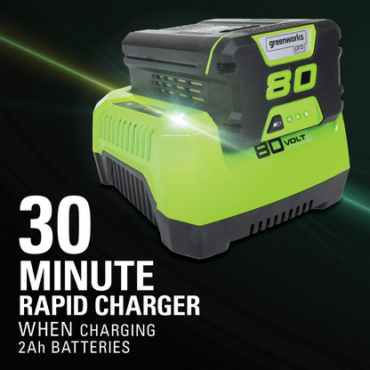 Greenworks 80V 20" Cordless Battery Single-Stage Snow Blower w/ 2.0Ah Battery & Charger - 2600402