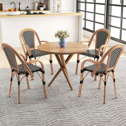 Tangkula Outdoor French Bistro Chairs Set of 2/4