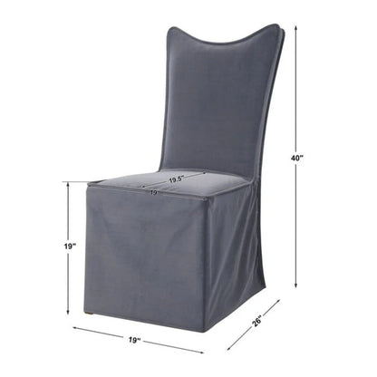 Uttermost Delroy Armless Chair, Gray, Set Of 2 23577-2 - 2 23577-2