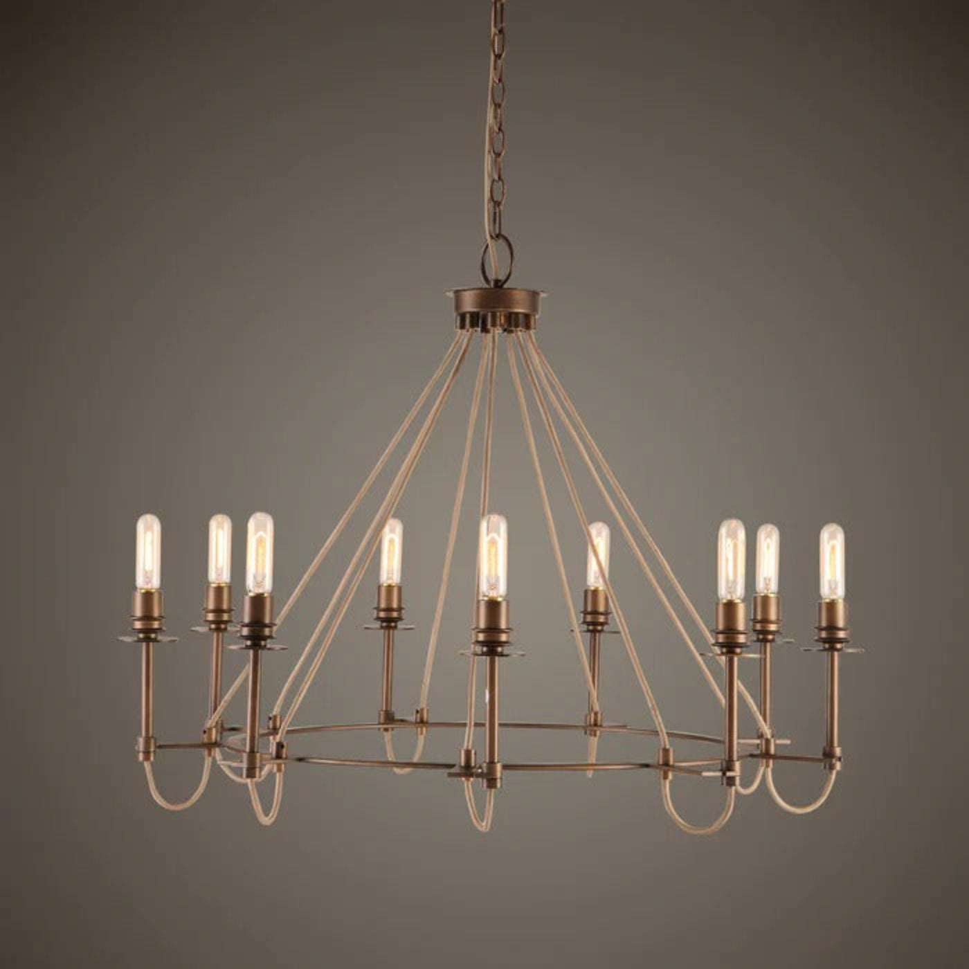Uttermost Lyndhurst Industrial 9 Light Chandelier 21321 - 21321