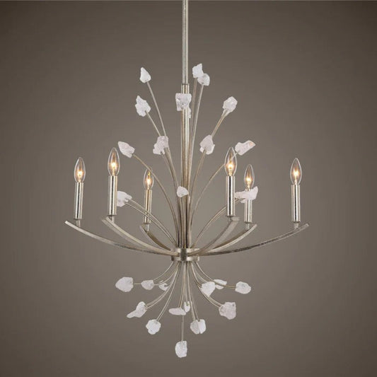 Uttermost Juliette 6 Light Silver Chandelier 21345 - 21345