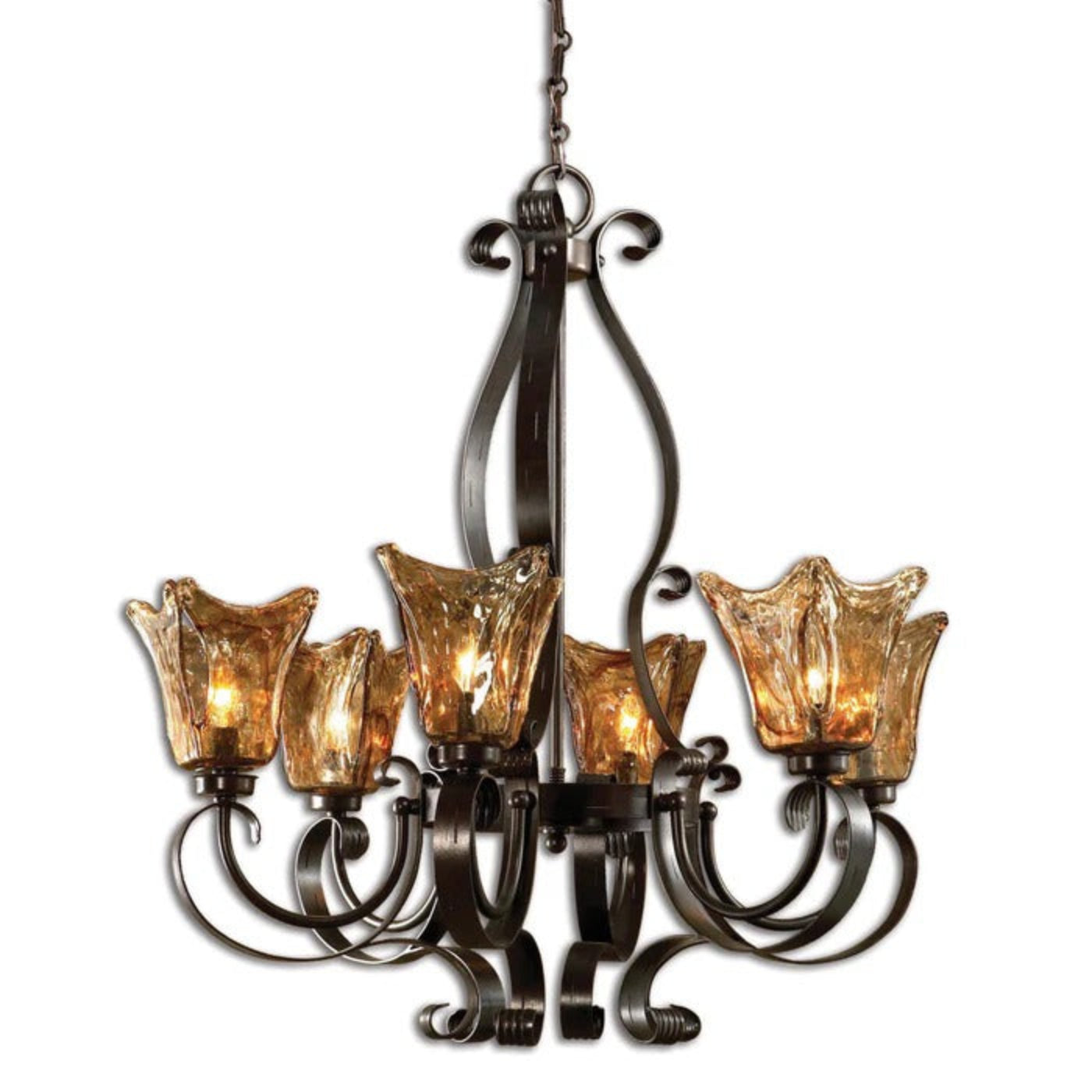 Uttermost Vetraio 6Lt Oil Rubbed Bronze Chandelier 21006 - 21006