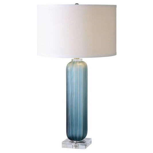 Uttermost Caudina Frosted Blue Glass Lamp 26193-1 - 26193-1