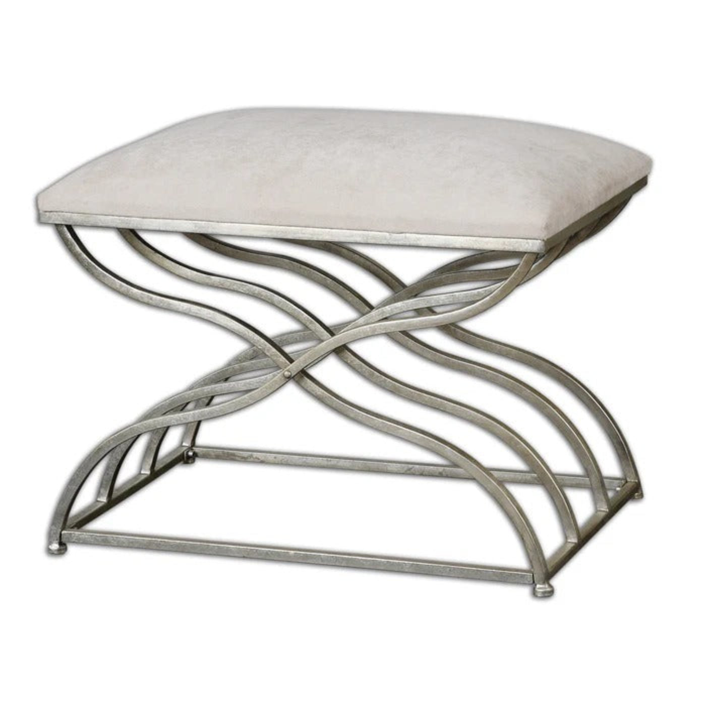 Uttermost Shea Satin Nickel Small Bench 23091 - 23091