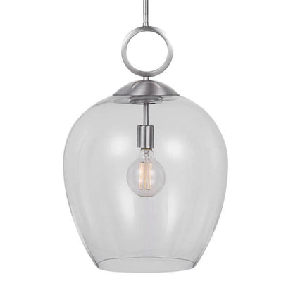 Uttermost Calix Nickel 1 Light Glass Pendant 22169 - 22169