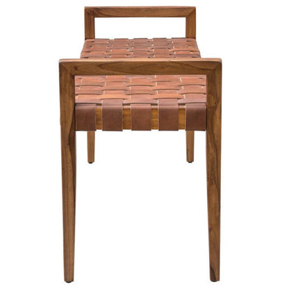 Uttermost Plait Woven Leather Bench 25474 - 25474