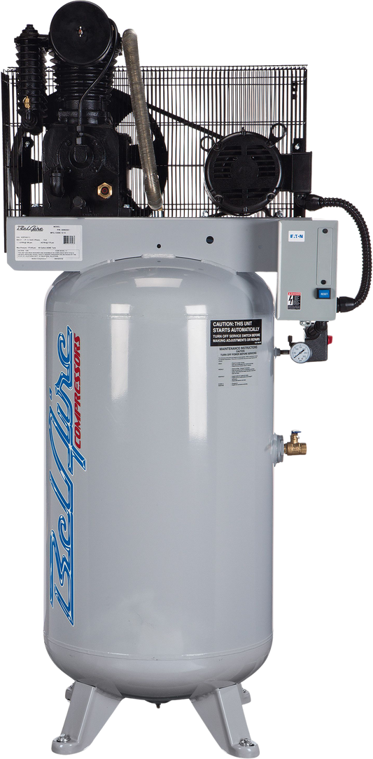 Belaire 418VL Air Compressor 80 Gal. 7.5 HP Two Stage Single Phase 175PSI Iron Series New - 2020041719