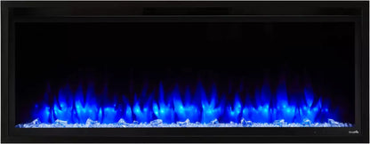 SimpliFire 50" Allusion Platinum Recessed Linear Electric Fireplace - SF-ALLP50-BK