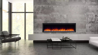 SimpliFire 60" Allusion Platinum Recessed Linear Electric Fireplace - SF-ALLP60-BK