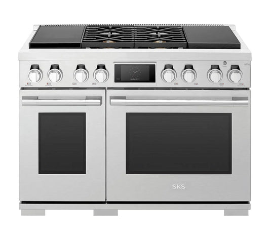 SIGNATURE KITCHEN SUITE SKSDR360SS 36-inch Dual-Fuel Pro Range with Steam-Combi Oven and Sous Vide - SKSDR360SS