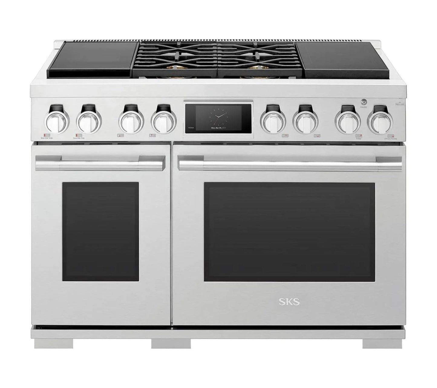 SIGNATURE KITCHEN SUITE SKSDR360SS 36-inch Dual-Fuel Pro Range with Steam-Combi Oven and Sous Vide - SKSDR360SS