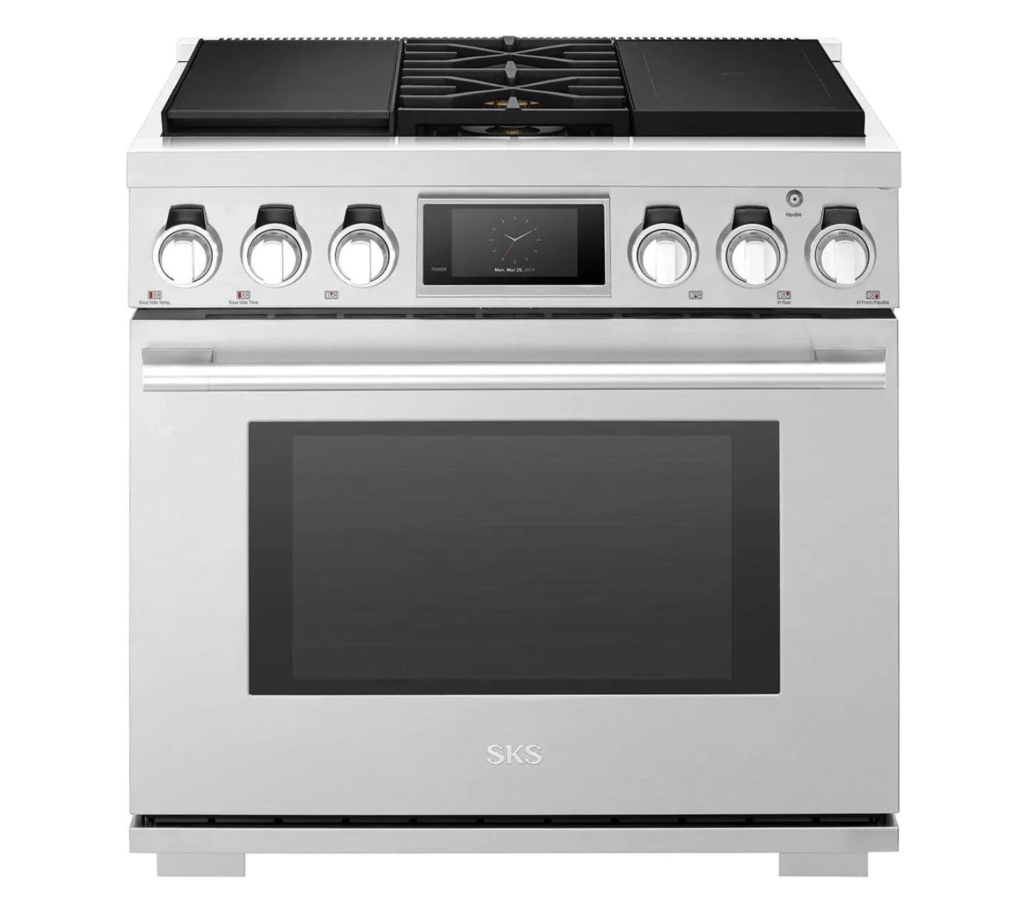 SIGNATURE KITCHEN SUITE SKSDR360SIS 36-inch Dual-Fuel Pro Range with Sous Vide and Induction - SKSDR360SIS