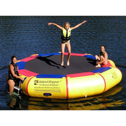 Island Hopper 13' Bounce N Splash Padded Water Bouncer - 13BNS-yellow