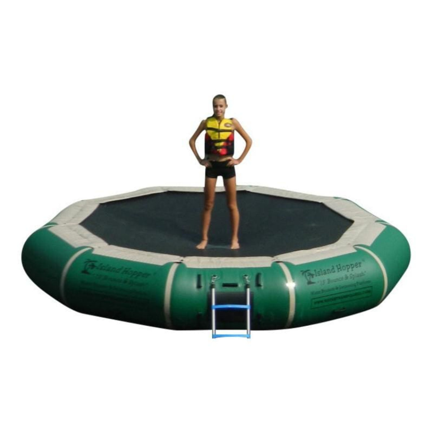 Island Hopper 13' Bounce N Splash Padded Water Bouncer - 13BNS-yellow