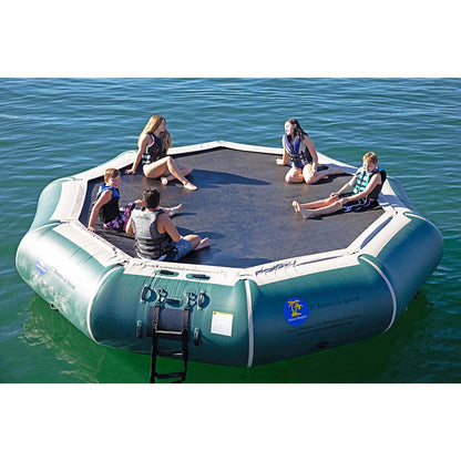 Island Hopper 17' Springless Water Bouncer "Bounce & Splash" - Recreational Grade - 17'BNS