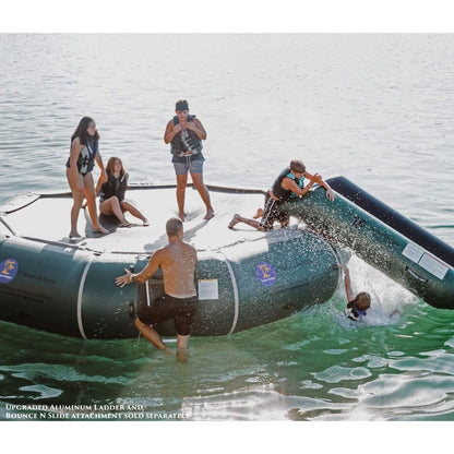 Island Hopper 17' Springless Water Bouncer "Bounce & Splash" - Recreational Grade - 17'BNS