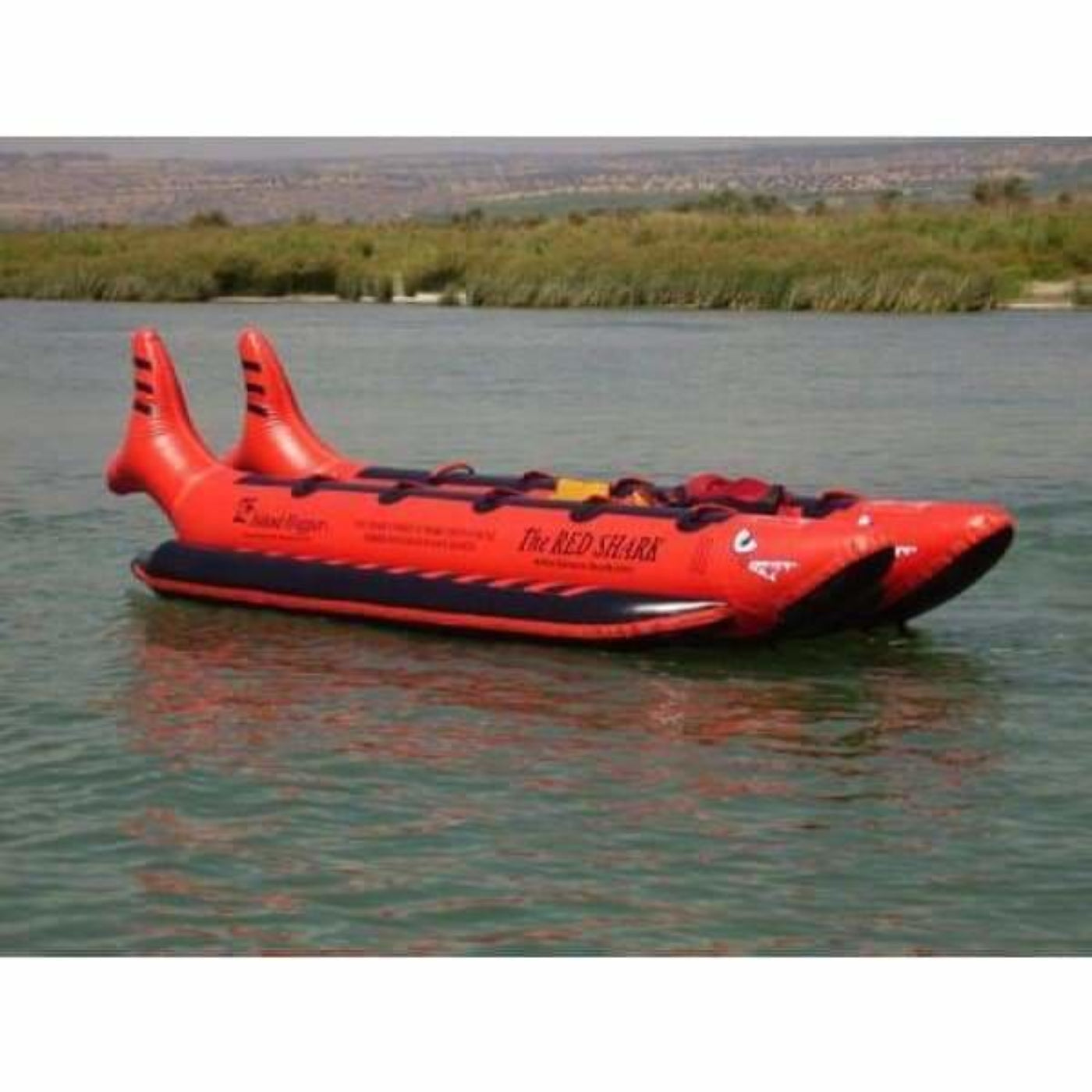 Island Hopper Elite Class Red Shark Banana Boat 10 Passenger - RSPVC-10