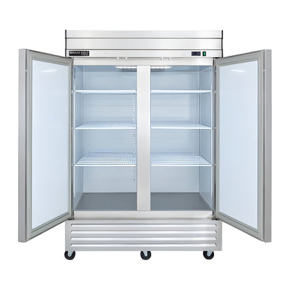 Maxx Cold V-Series 2 Door Reach-In Freezer, Bottom Mount, in Stainless Steel - MVF-49FDHC