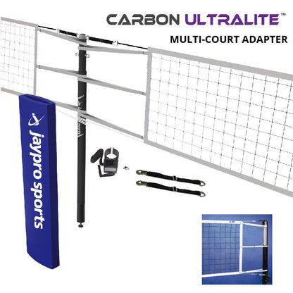 Jaypro Carbon Ultralite Volleyball Net Center Upright System (3-1/2 in. Floor Sleeve) PVBC-900