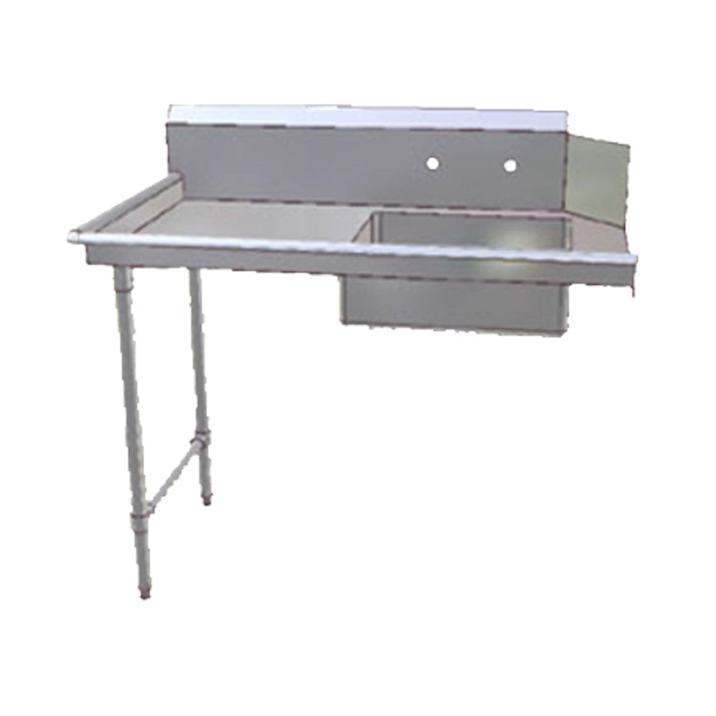 John Boos JDTS-20-60L Soiled Straight 60" W x 30" D Dishtable, Pre-Rinse Sink - JBJDTS2060L