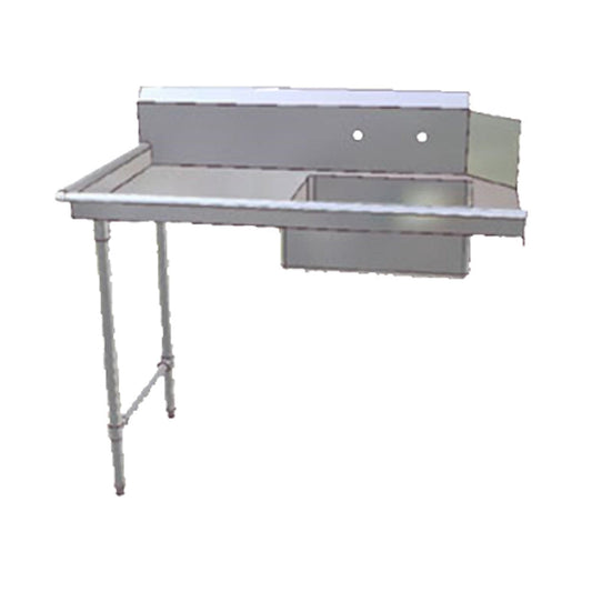 John Boos JDTS-20-72L Soiled Straight 72" W x 30" D Dishtable, Pre-Rinse Sink - JBJDTS2072L