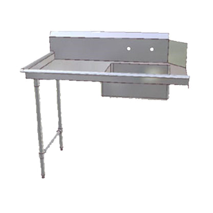 John Boos JDTS-20-72L Soiled Straight 72" W x 30" D Dishtable, Pre-Rinse Sink - JBJDTS2072L