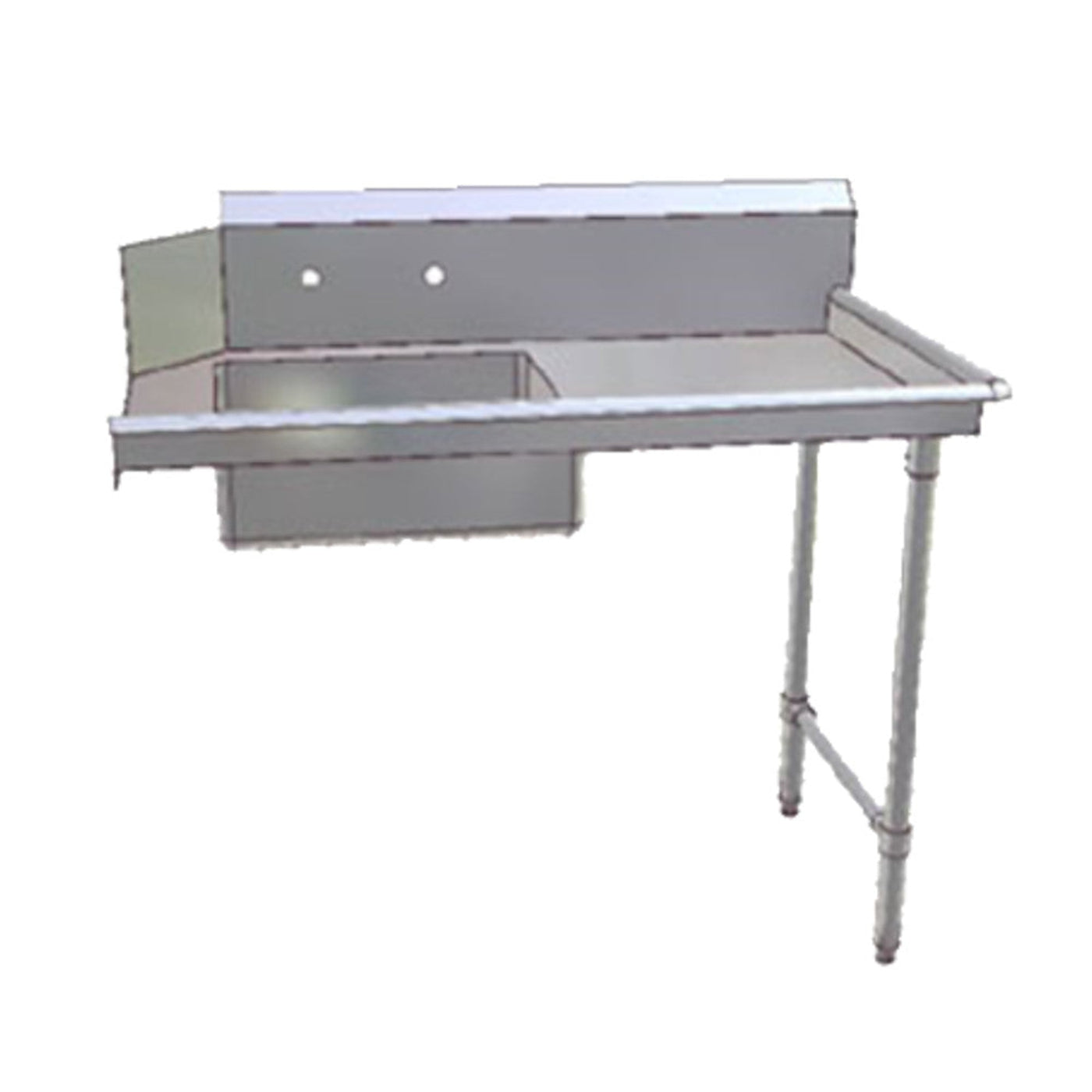 John Boos JDTS-20-60R Soiled Straight 60" W x 30" D Dishtable, Pre-Rinse Sink - JBJDTS2060R