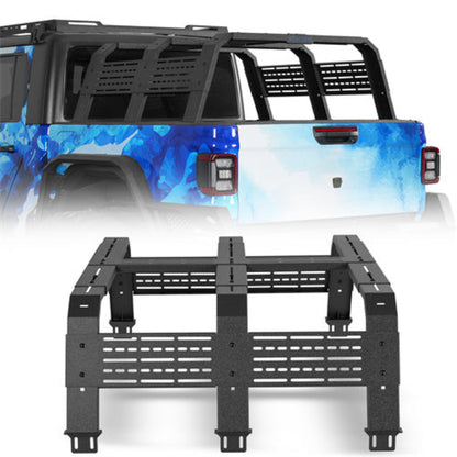 18.8" High Overland Bed Rack (20-25 Jeep Gladiator JT & 05-23 Toyota Tacoma 5' Bed & 19-25 Ford Ranger) - Hooke Road - HE.9921-S