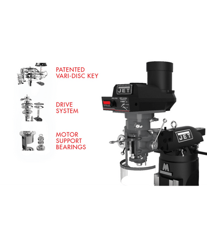 JET Elite EVS-949 Mill with 3-Axis ACU-RITE 203 (Quill) DRO - JT9-894316