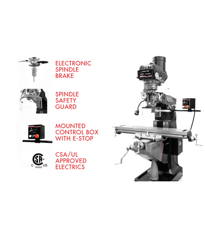 JET Elite EVS-949 Mill with 3-Axis ACU-RITE 203 (Quill) DRO - JT9-894316